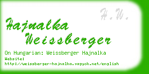 hajnalka weissberger business card